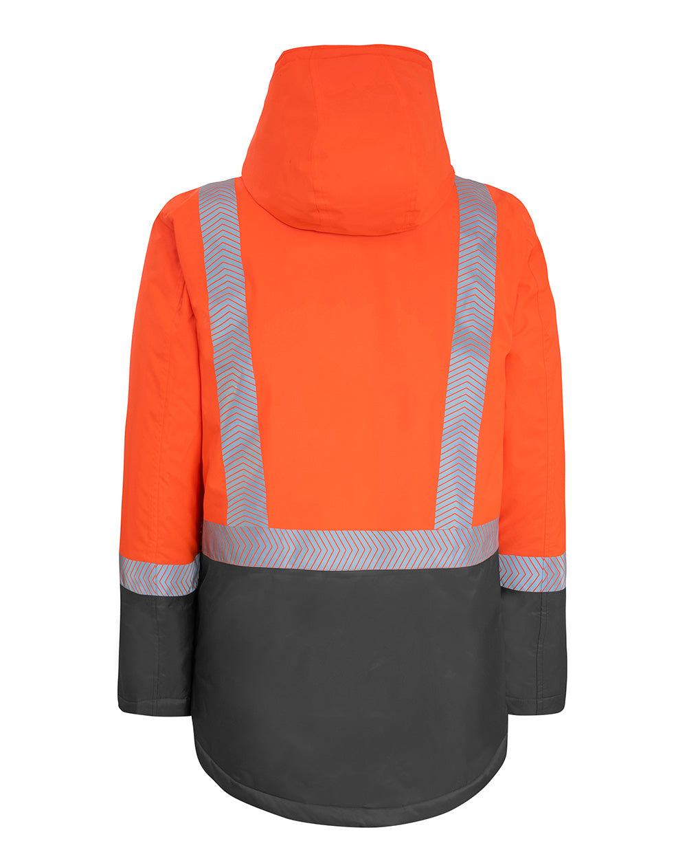 Hi-Vis Harvey Parka in Fluoro Orange & Charcoal