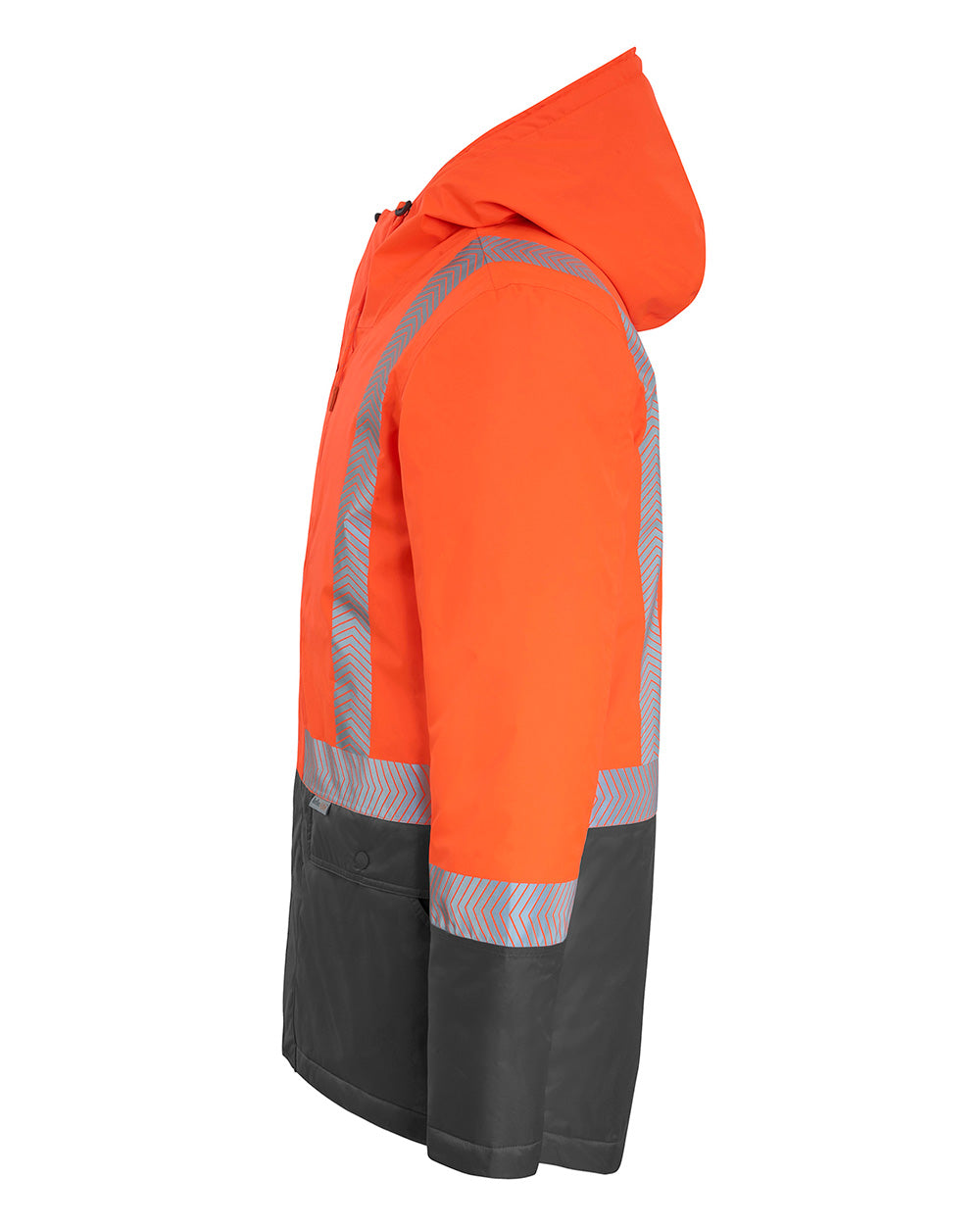 Hi-Vis Harvey Parka in Fluoro Orange & Charcoal
