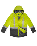 Hi-Vis Harvey Parka in Fluoro Yellow & Charcoal