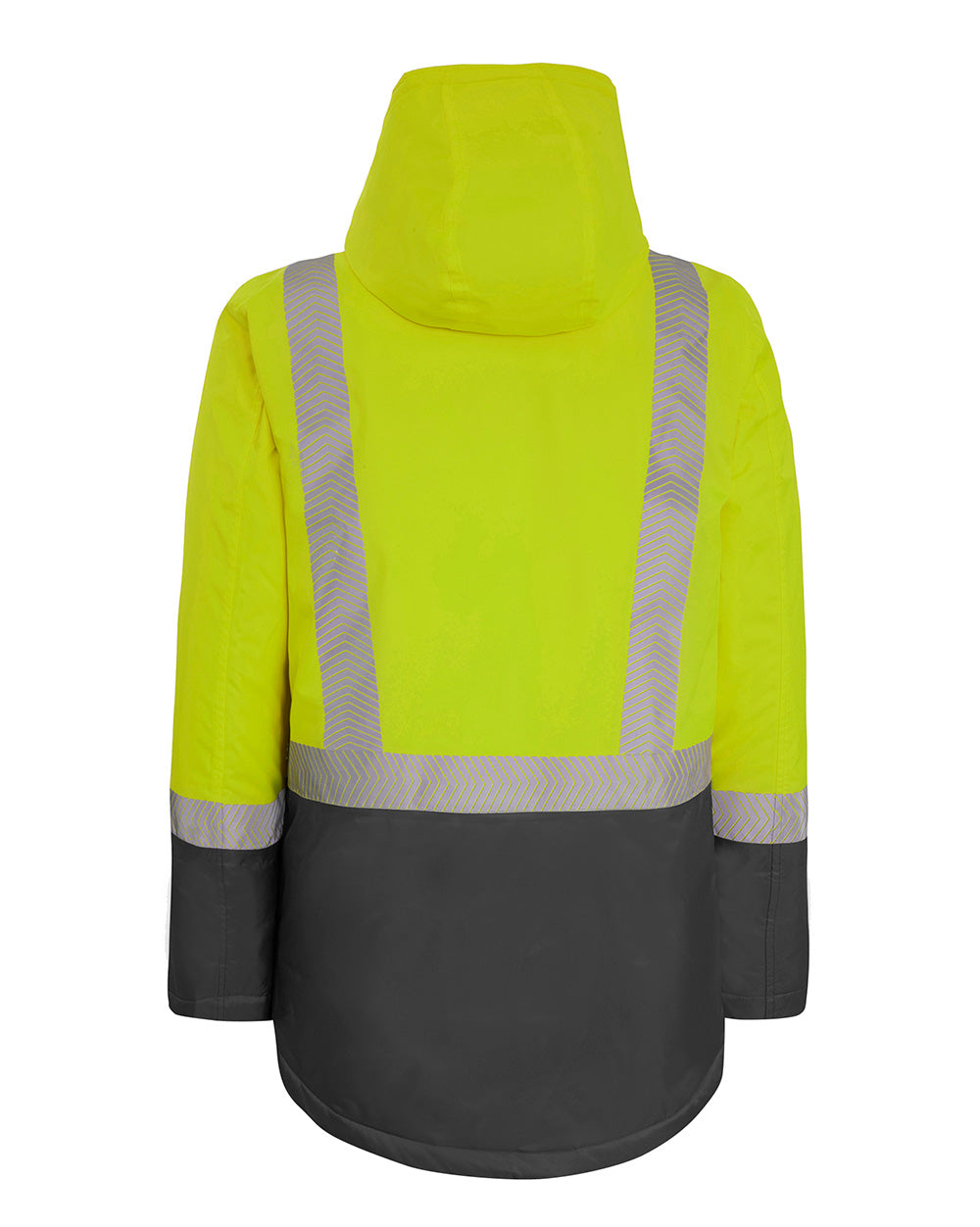 Hi-Vis Harvey Parka in Fluoro Yellow & Charcoal