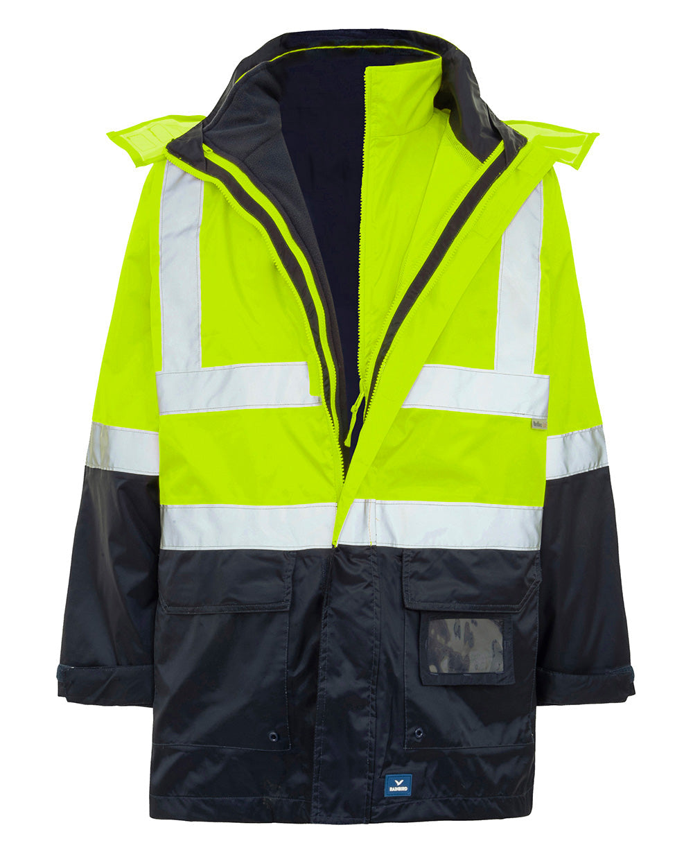 Hi-Vis Healy 4-in-1 Jacket & Vest in Fluoro Orange & Navy