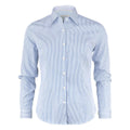 Yellow Bow 50 Women’s Shirt - Sky Blue Stripe Front
