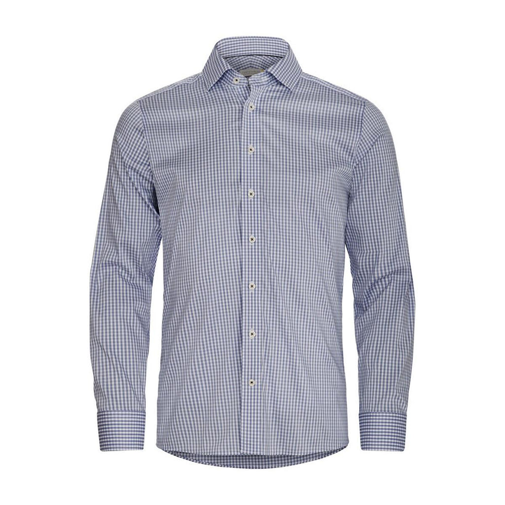 Yellow Bow 53 Men's Shirt - Sky Blue Check
