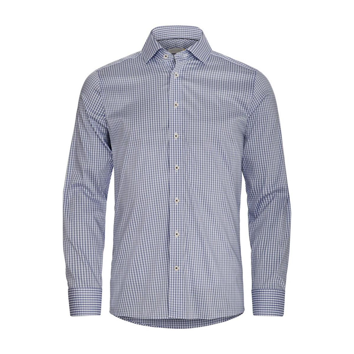 Yellow Bow 53 Men's Shirt - Sky Blue Check