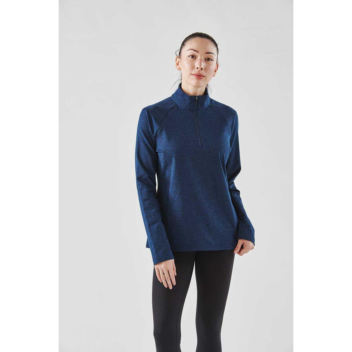 Women's Treeline Performance 1/4 Zip Pullover - Black Heather