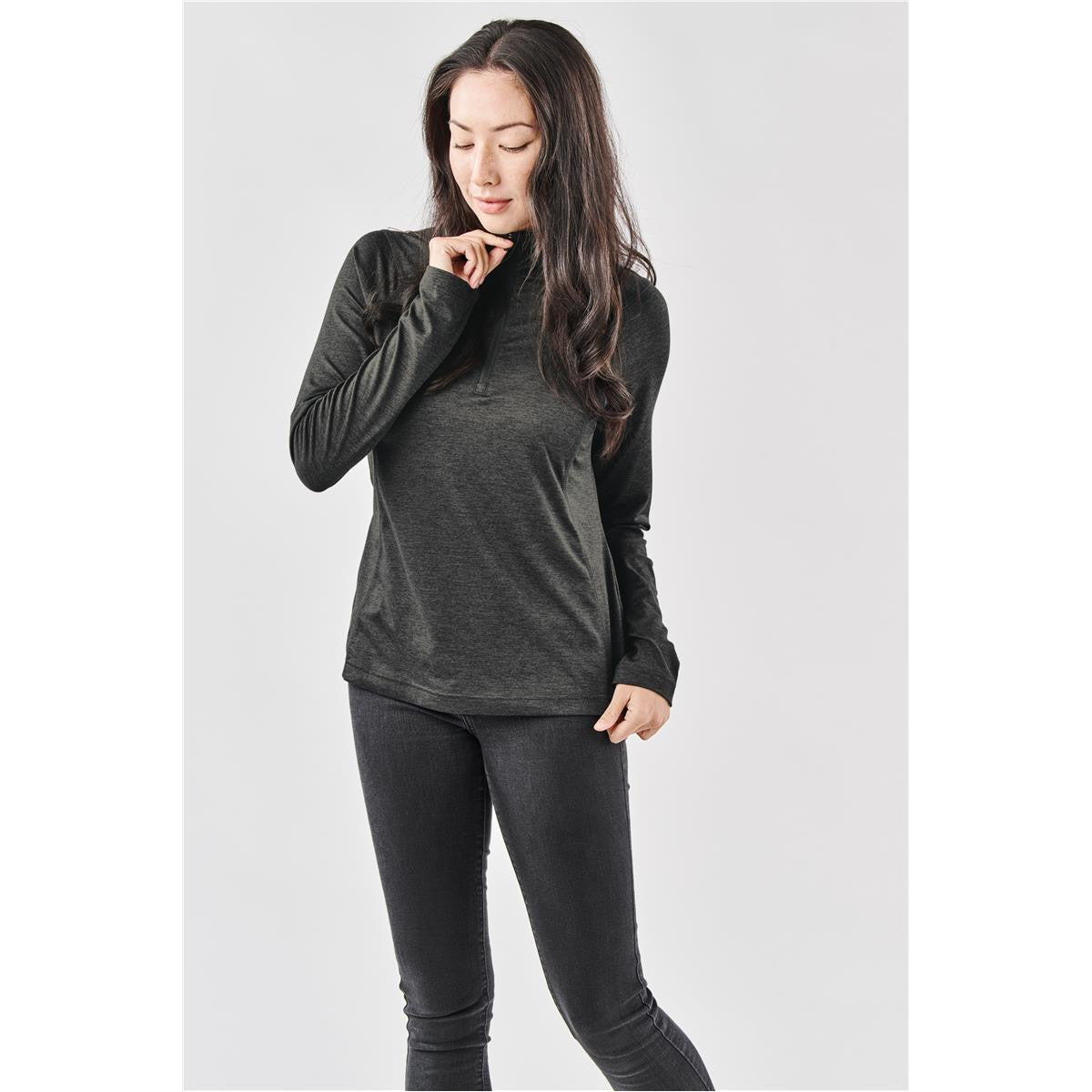 Women's Milano 1/4 Zip Pullover - Ice Blue Heather