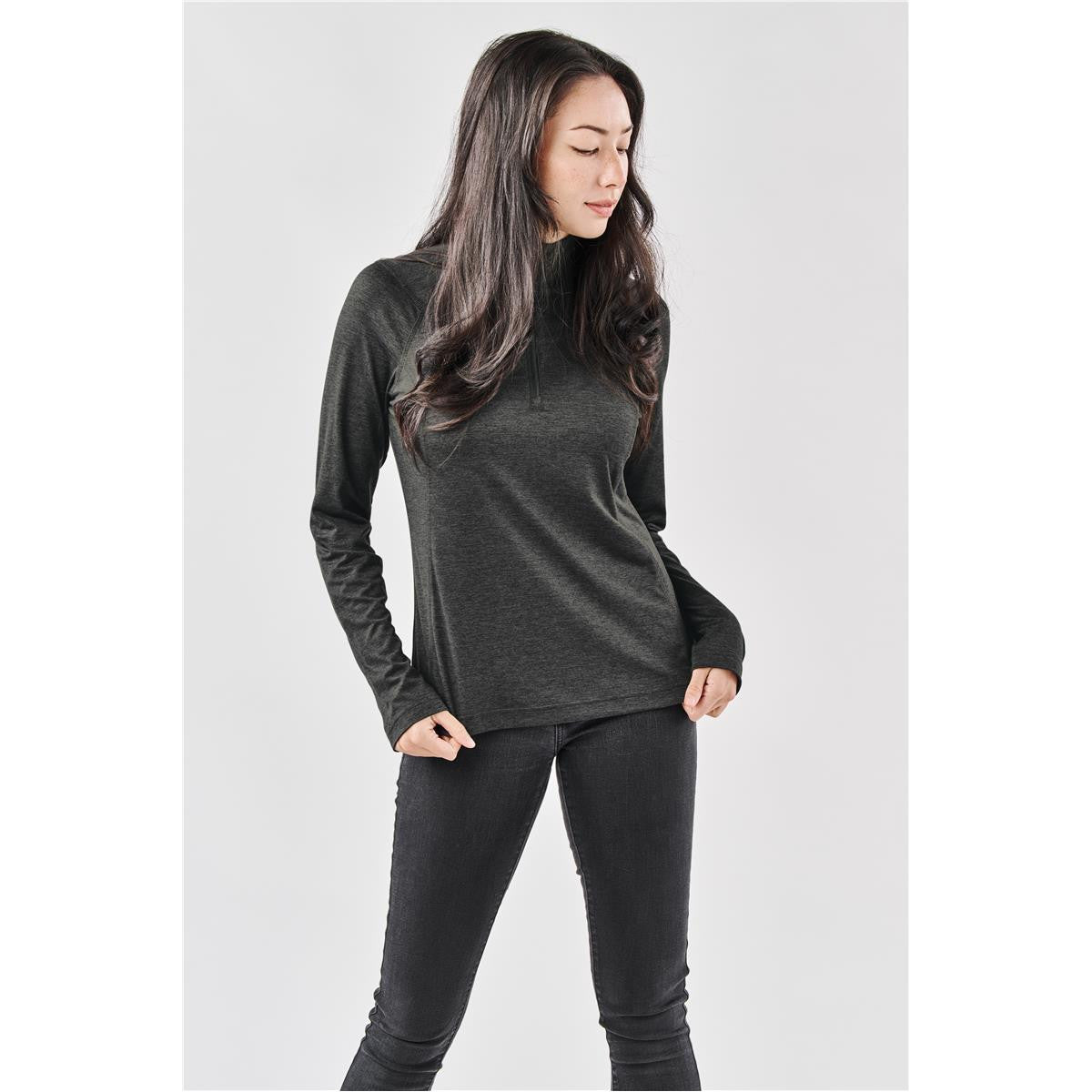 Women's Milano 1/4 Zip Pullover - Sage Green Heather