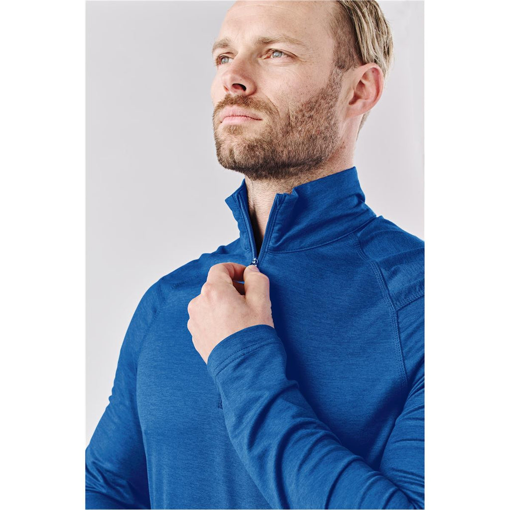 Men's Milano 1/4 Zip Pullover - Classic Blue Heather