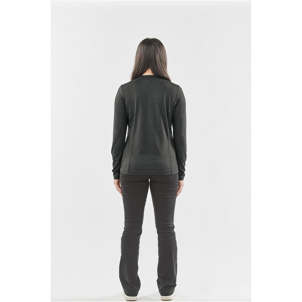 Women's Milano L/S Crew Neck - Charcoal Heather