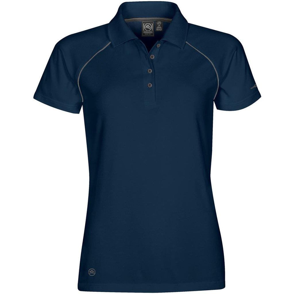Women Piranha Performance Polo - Black / Granite