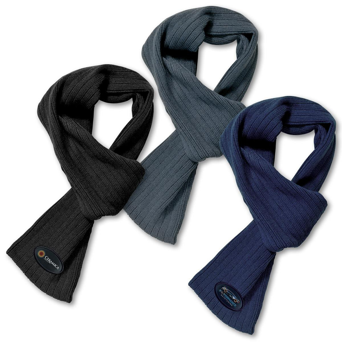 Cable Knit Scarf - Black
