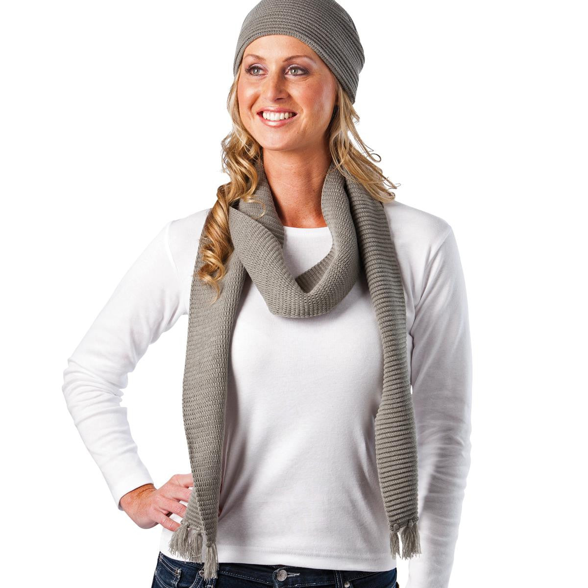 Ruga Knit Scarf - Taupe
