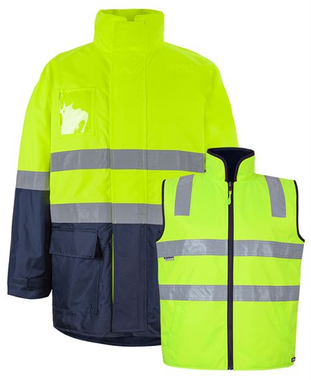 JB's Hi Vis (D+N) Long Line 4 in 1 Jacket