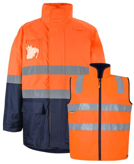 JB's Hi Vis (D+N) Long Line 4 in 1 Jacket