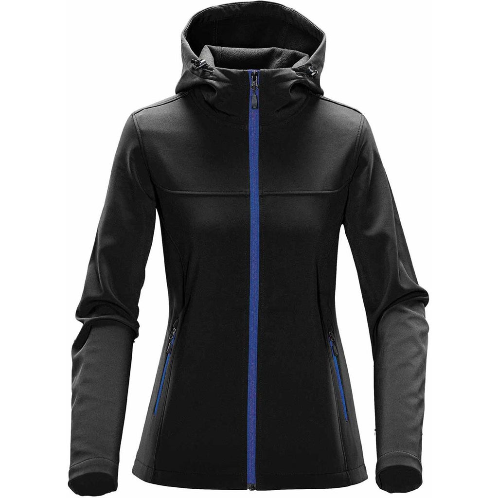Women's Orbiter Softshell Hoody - Black / Bright Red