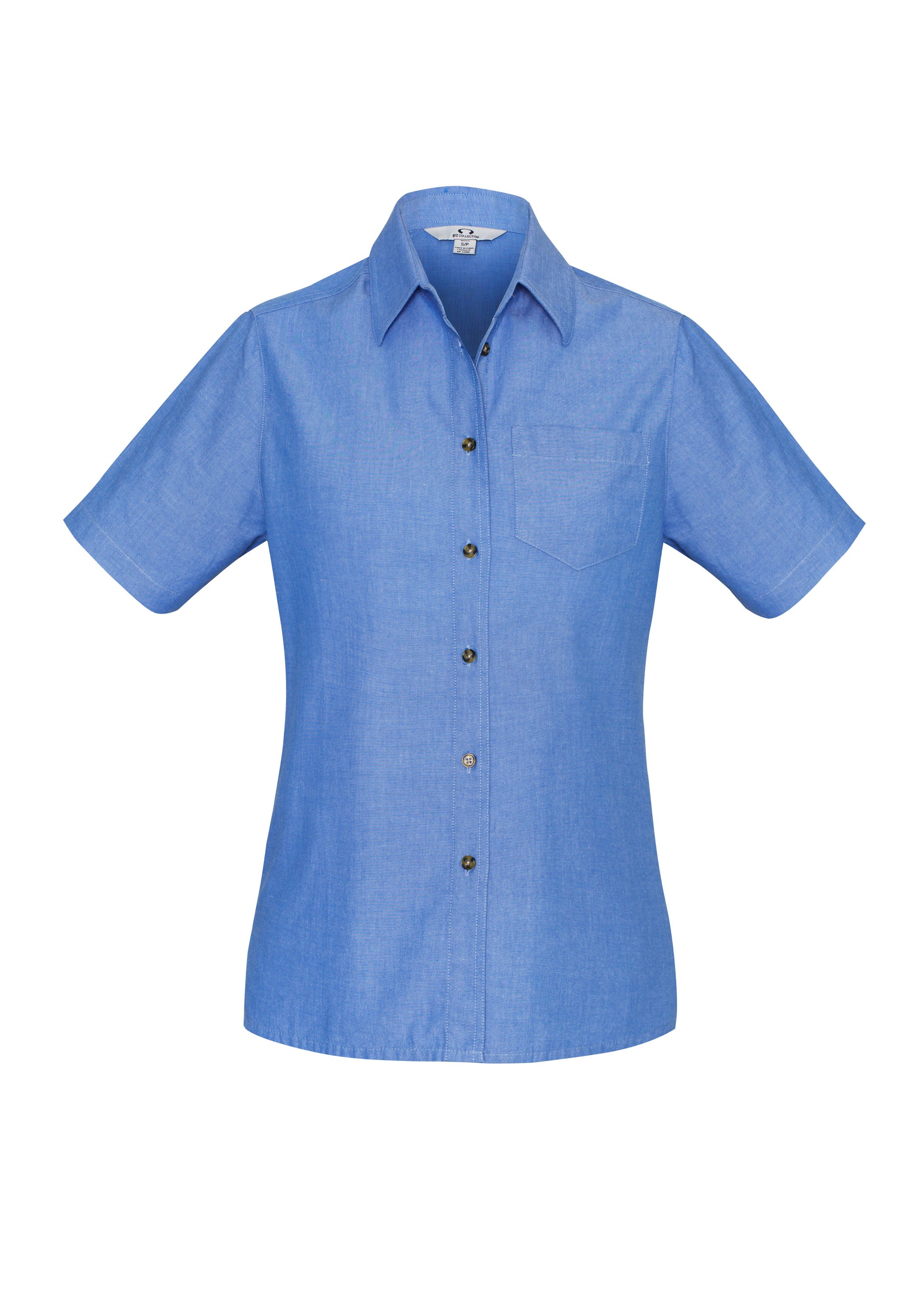 Womens Chambray Short Sleeve Shirt