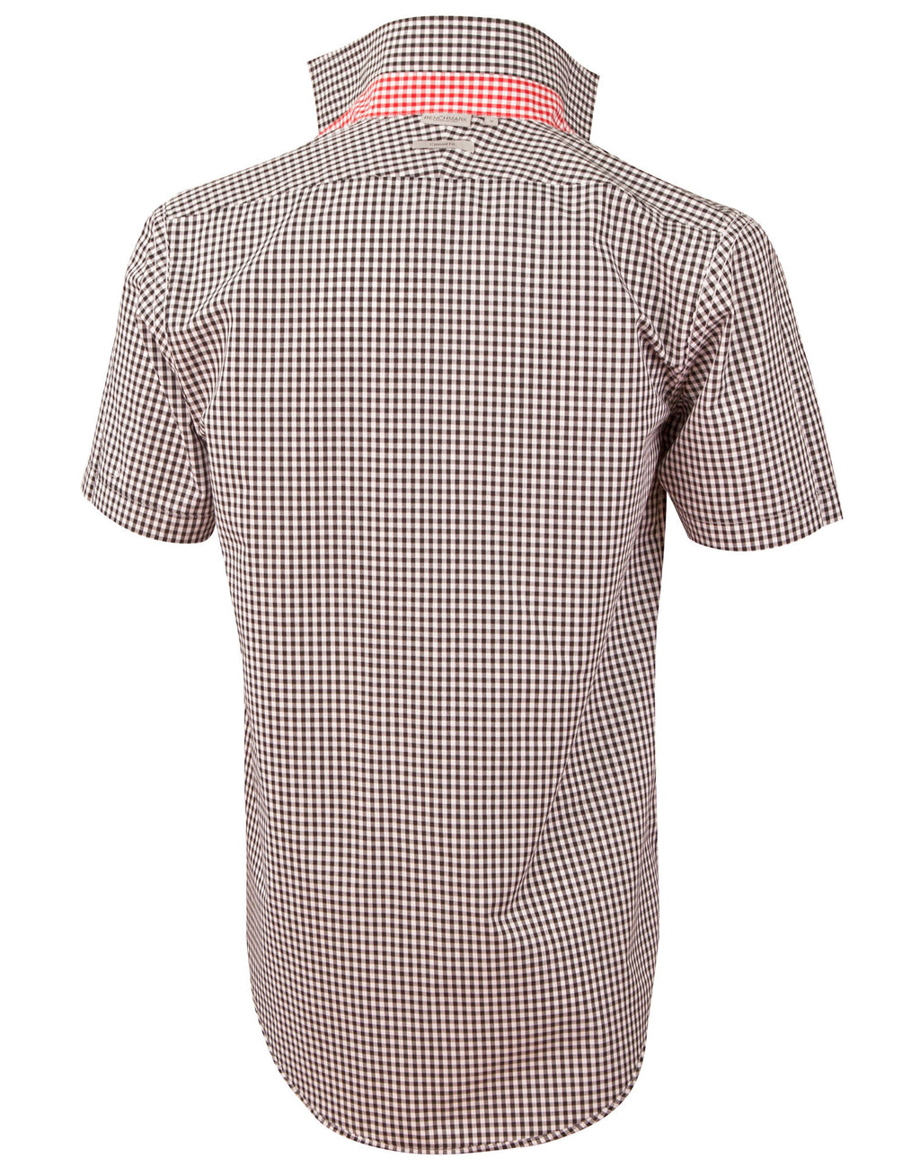 M7330S Men’s Gingham Check Short Sleeve Shirt 3