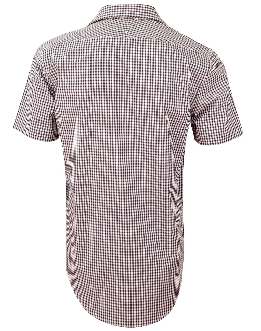 M7330S Men’s Gingham Check Short Sleeve Shirt 4