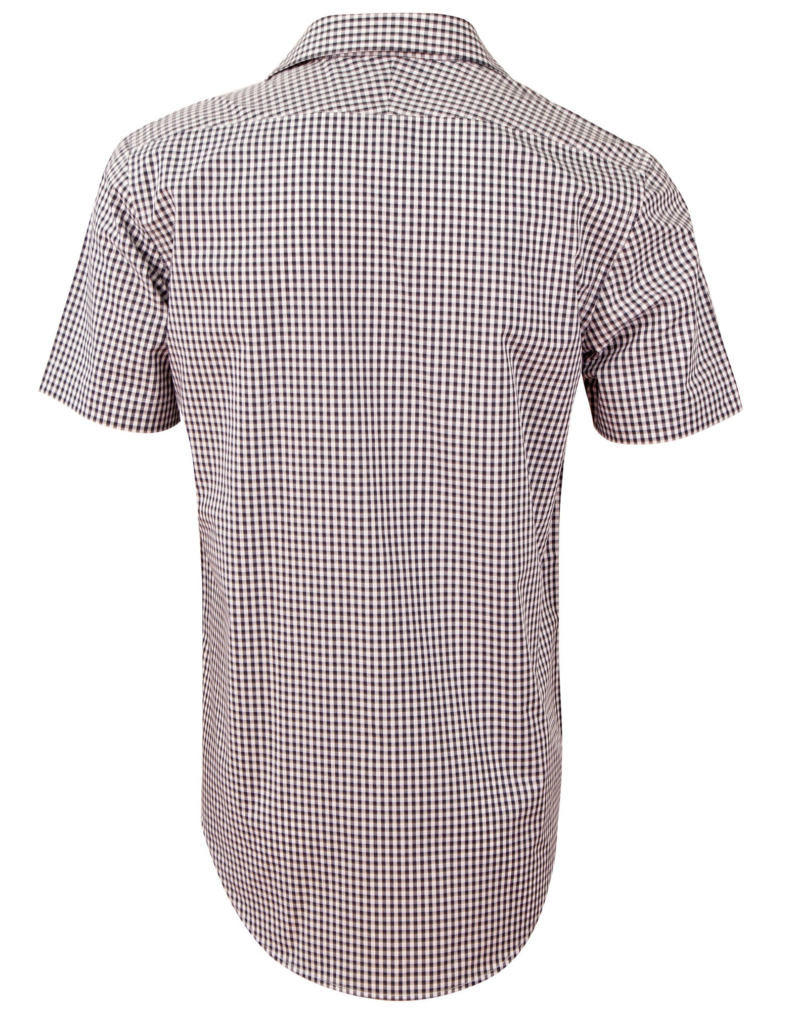 M7330S Men’s Gingham Check Short Sleeve Shirt 4