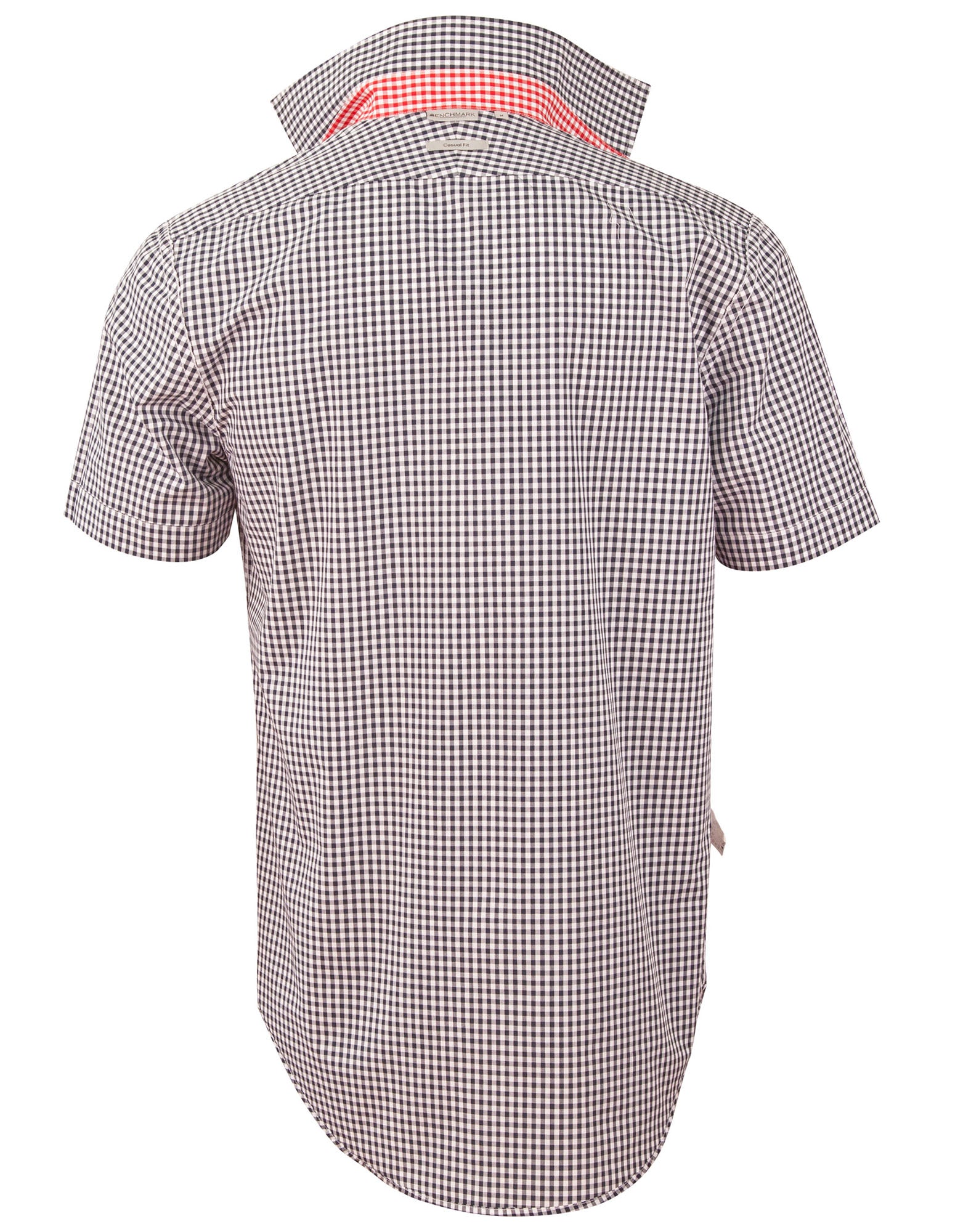 M7330S Men’s Gingham Check Short Sleeve Shirt 5