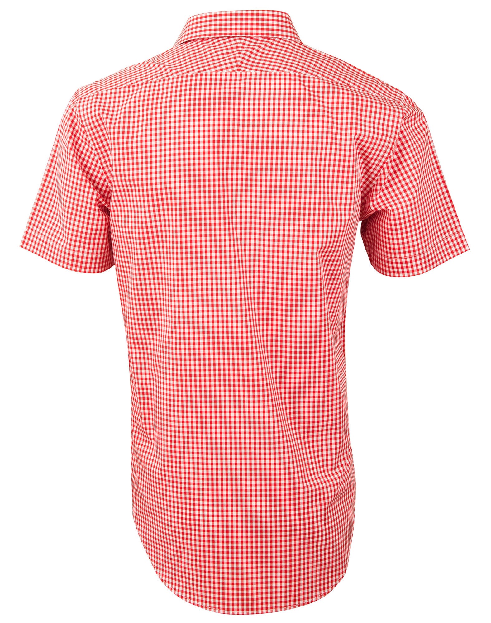 M7330S Men’s Gingham Check Short Sleeve Shirt 6