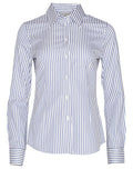 M8310L Ladies'  Executive Sateen Stripe Long Sleeve Shirt