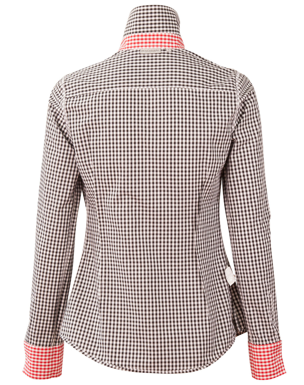 M8330L Ladies’ Gingham Check Long Sleeve Shirt 3