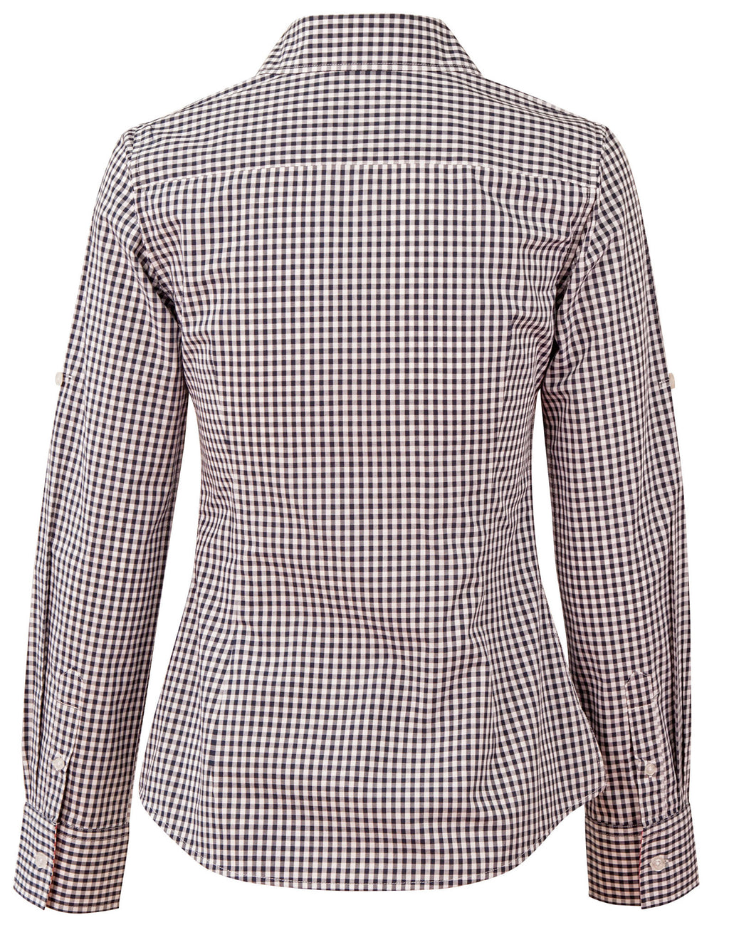 M8330L Ladies’ Gingham Check Long Sleeve Shirt 4