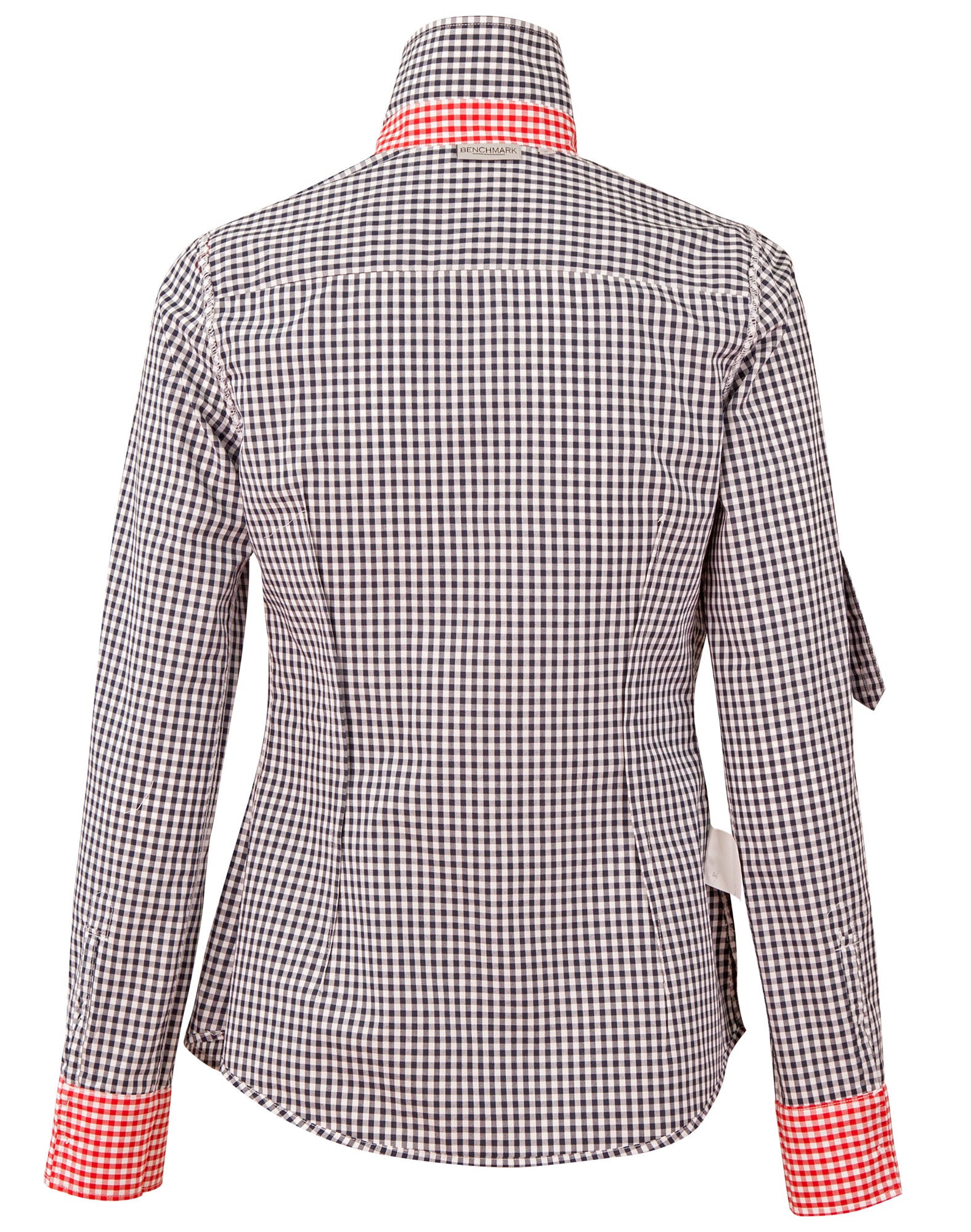 M8330L Ladies’ Gingham Check Long Sleeve Shirt 5