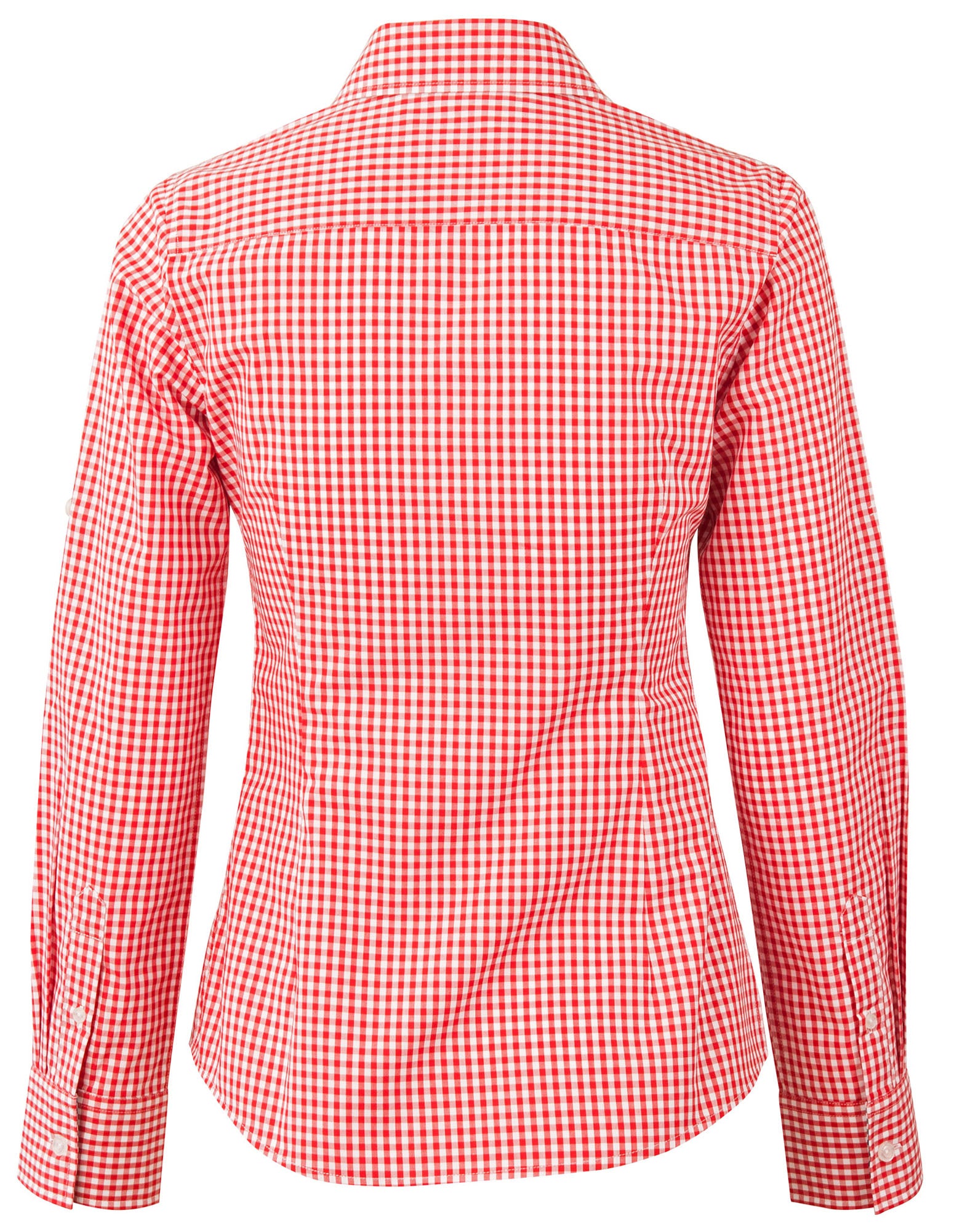 M8330L Ladies’ Gingham Check Long Sleeve Shirt 6
