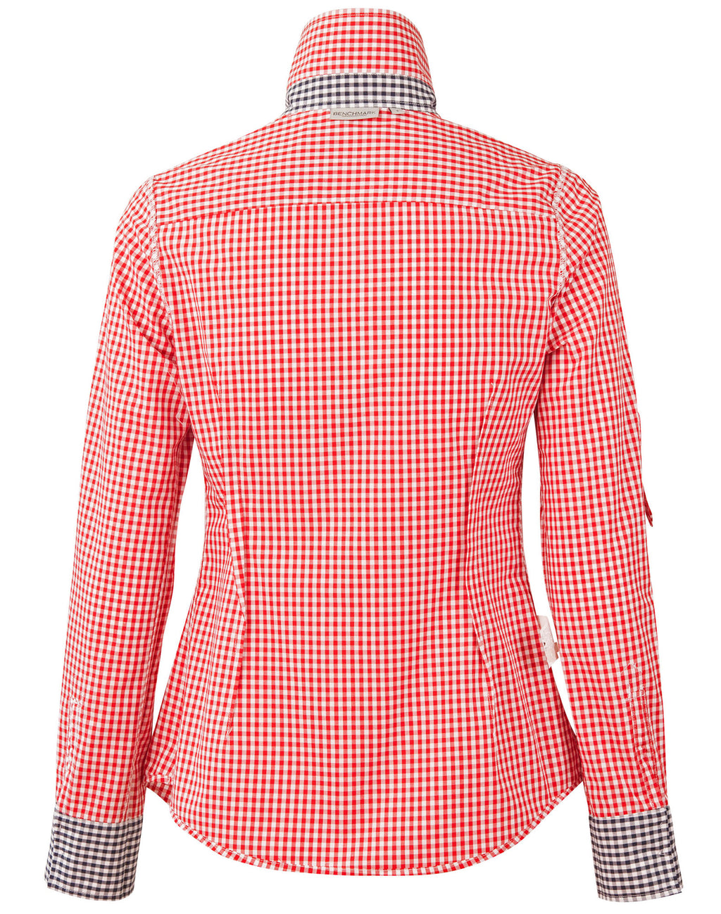 M8330L Ladies’ Gingham Check Long Sleeve Shirt 7