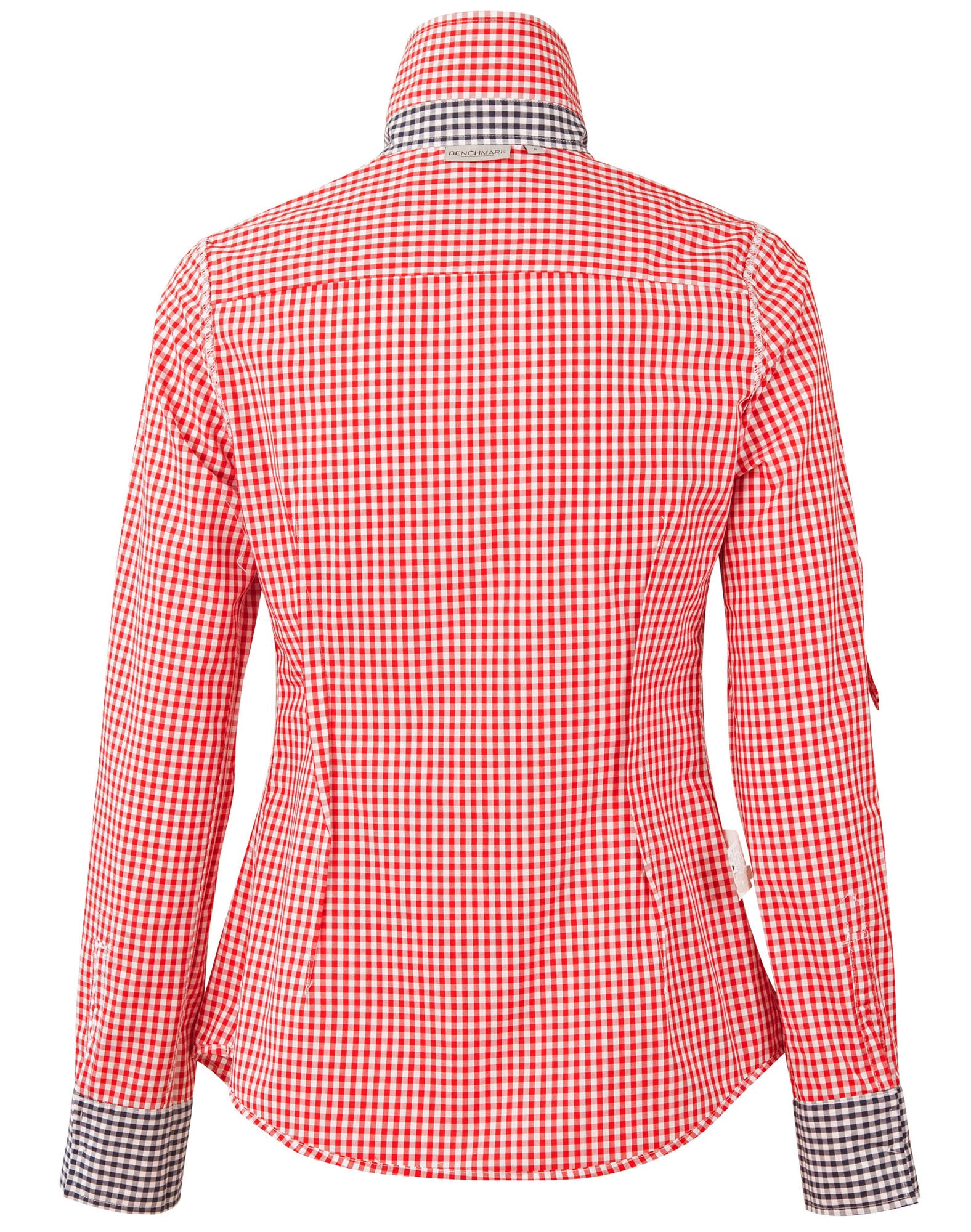 M8330L Ladies’ Gingham Check Long Sleeve Shirt 7