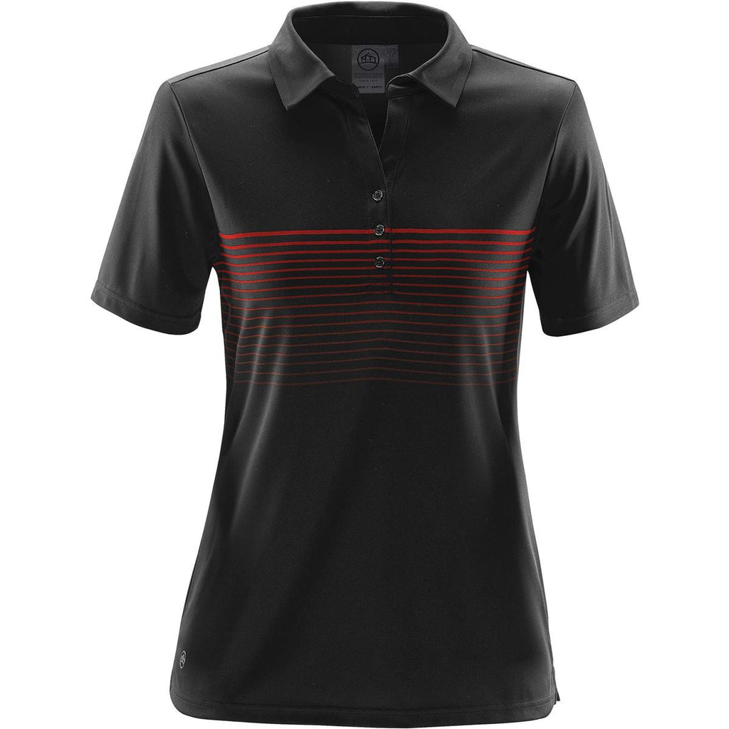 Women's Wavelength Polo - Black / Bright Red