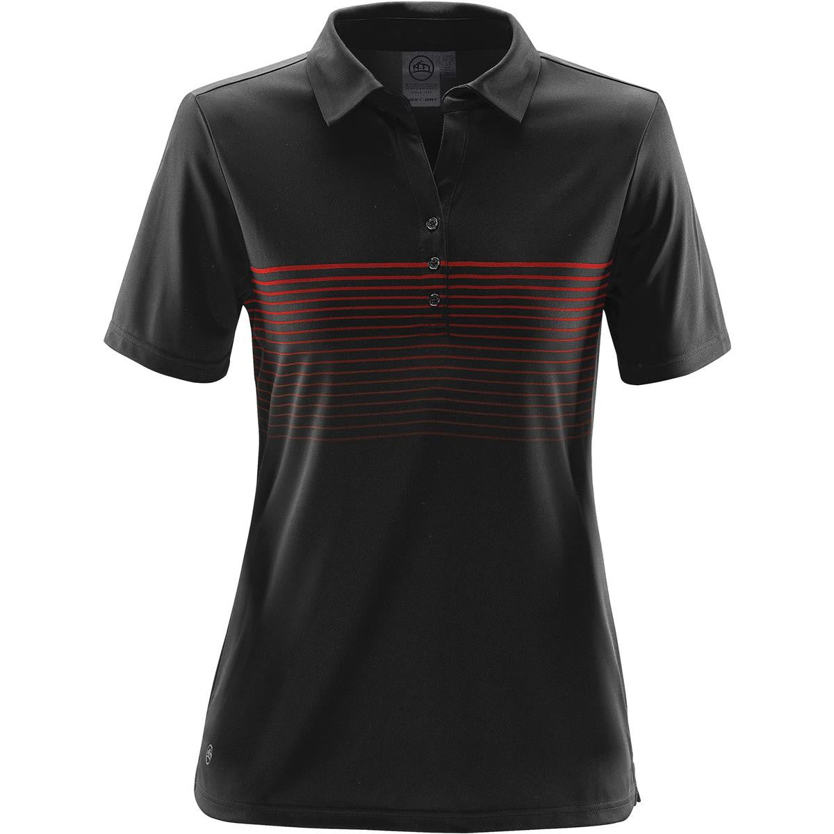 Women's Wavelength Polo - Black / Bright Red