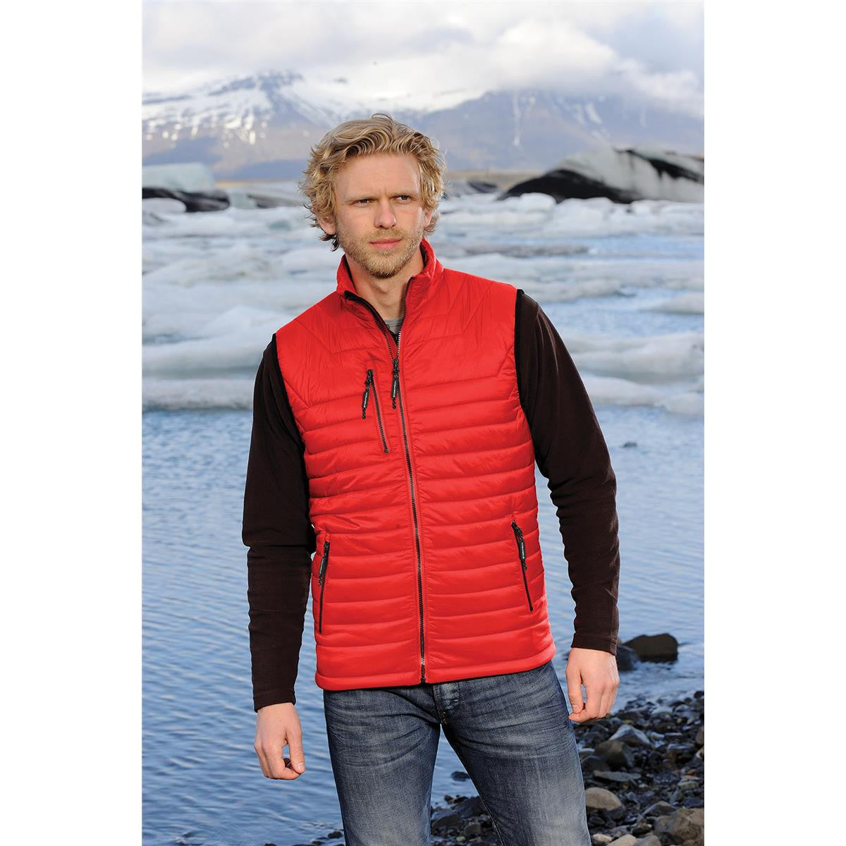 Men's Gravity Thermal Vest - Black / Marine Blue