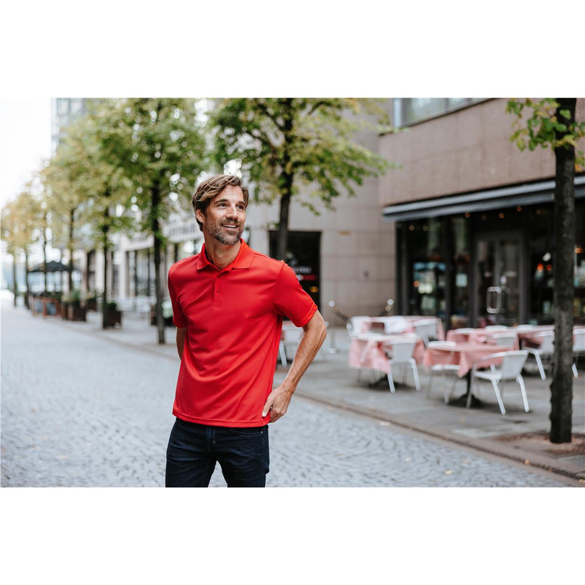 Men's Eclipse Pique Polo - Bright Red