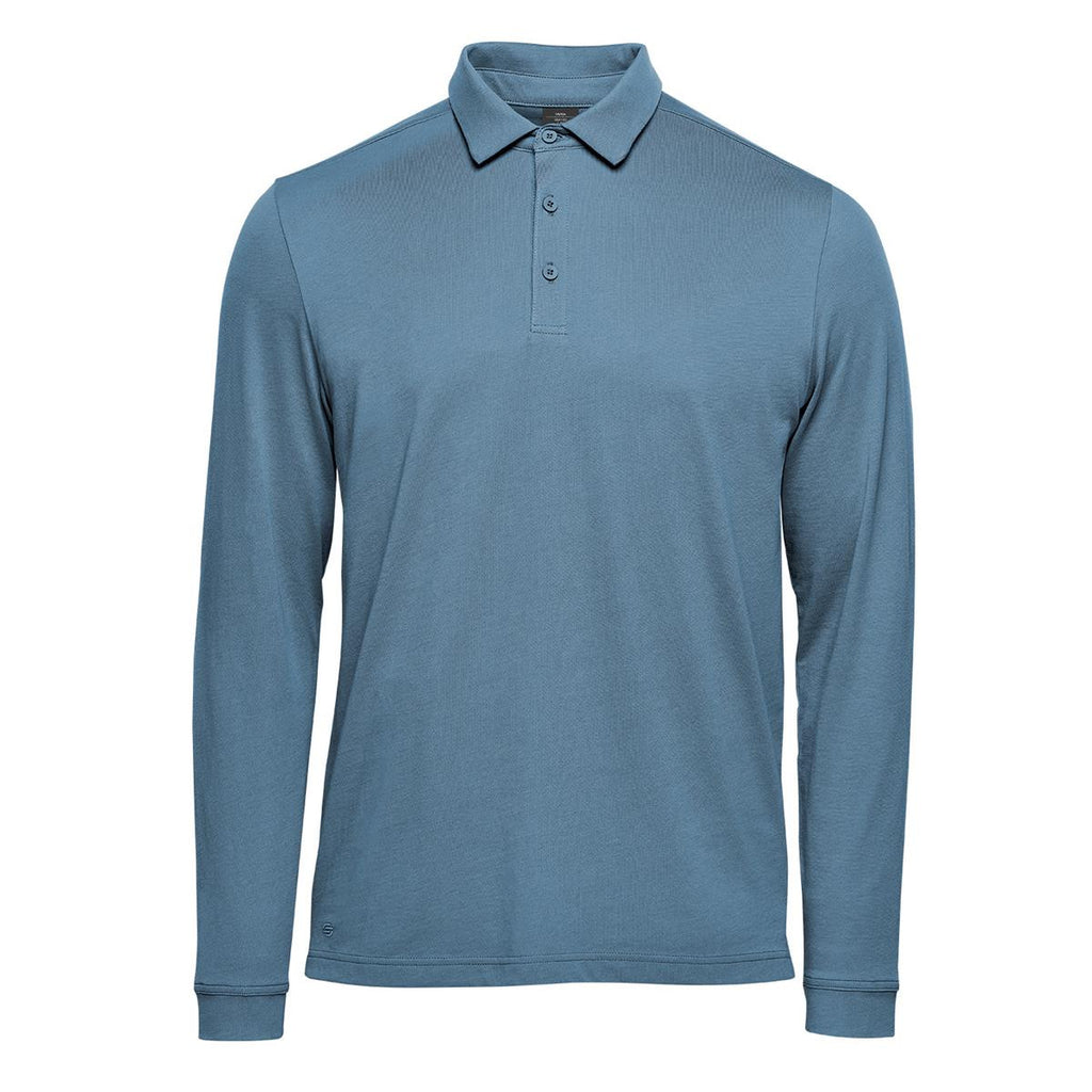 Men's Nevada L/S Micro Pique Polo - Storm Grey