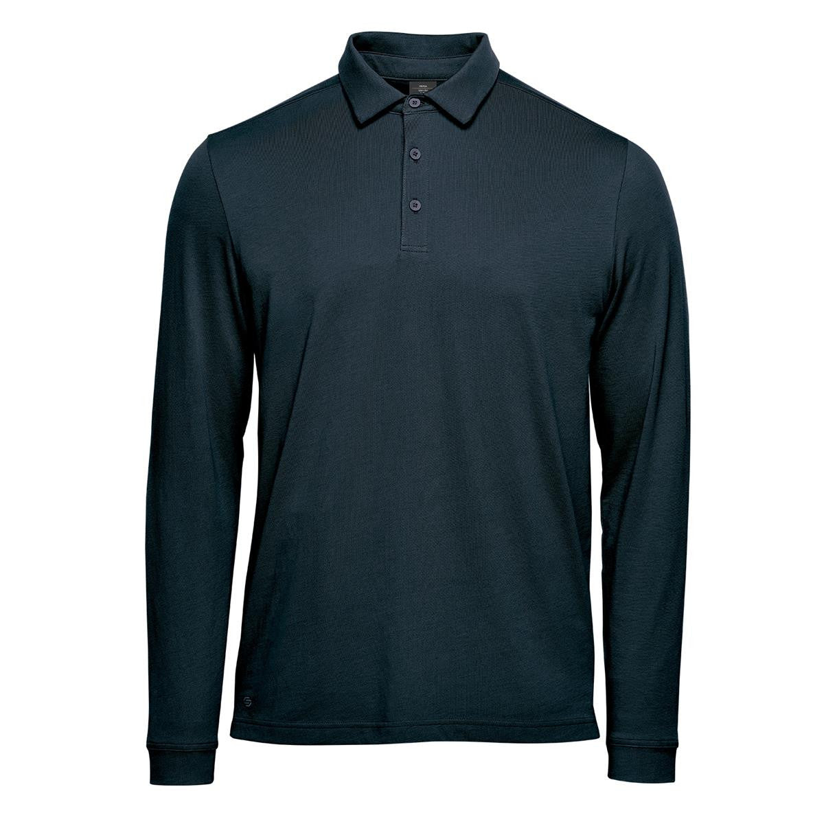 Men's Nevada L/S Micro Pique Polo - Black