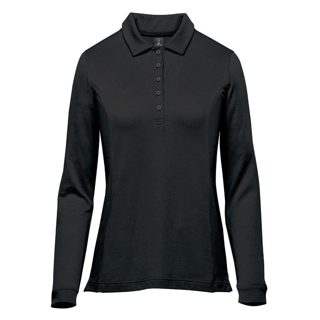 Women's Nevada L/S Micro Pique Polo - Granite