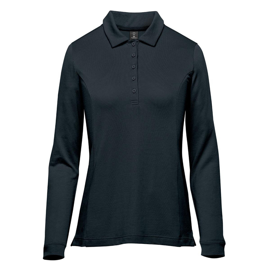 Women's Nevada L/S Micro Pique Polo - Retro Blue