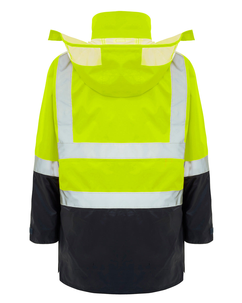 Hi-Vis 4-in-1 Utility Jacket & Vest in Fluoro Yellow & Navy