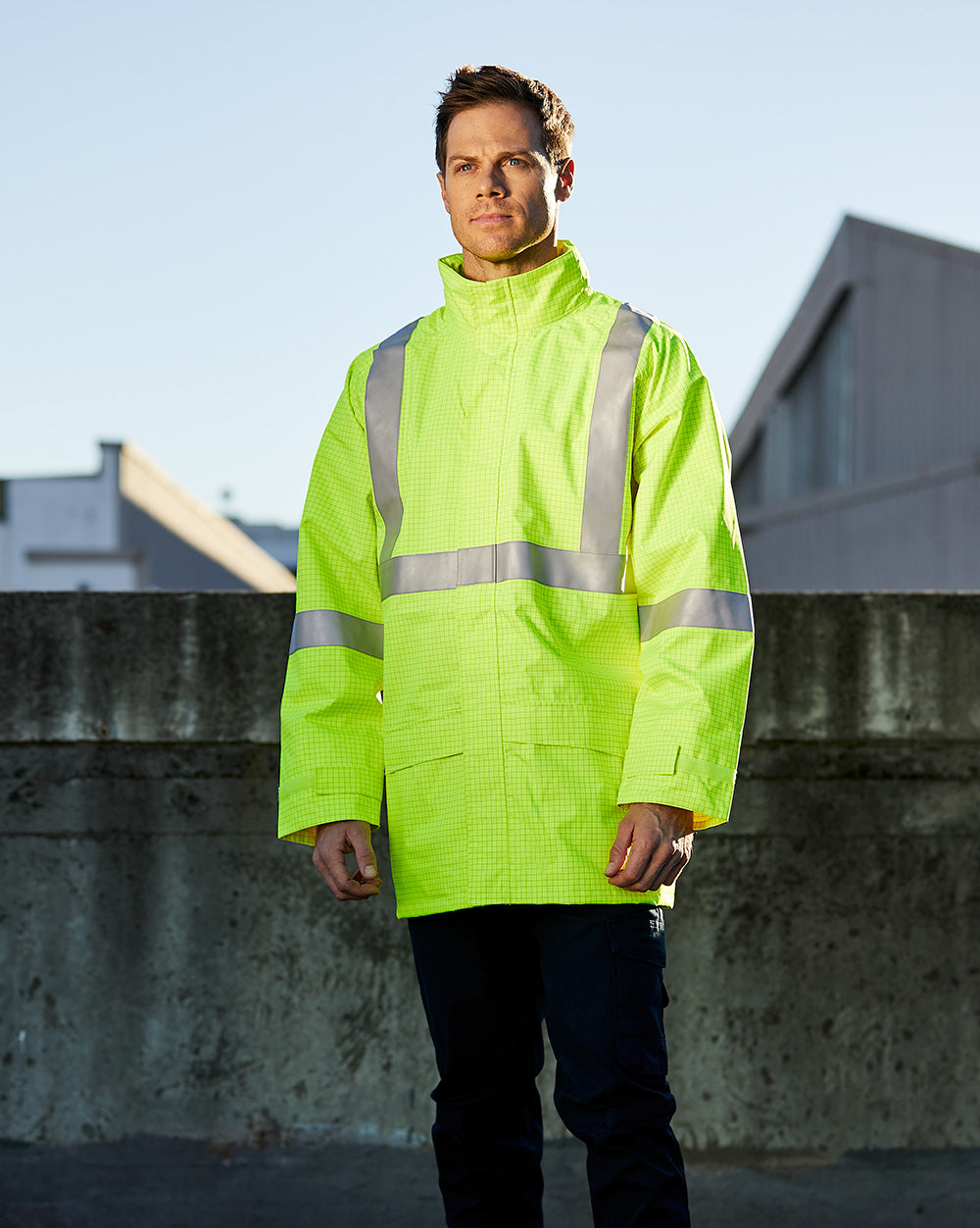 Hi-Vis Barrier Jacket in Fluoro Yellow