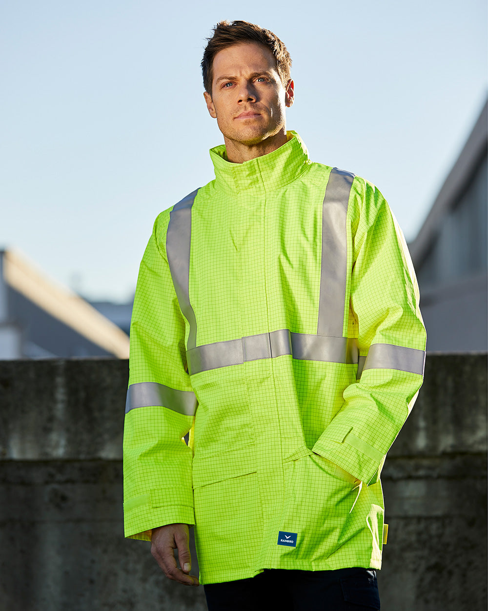 Hi-Vis Barrier Jacket in Fluoro Yellow