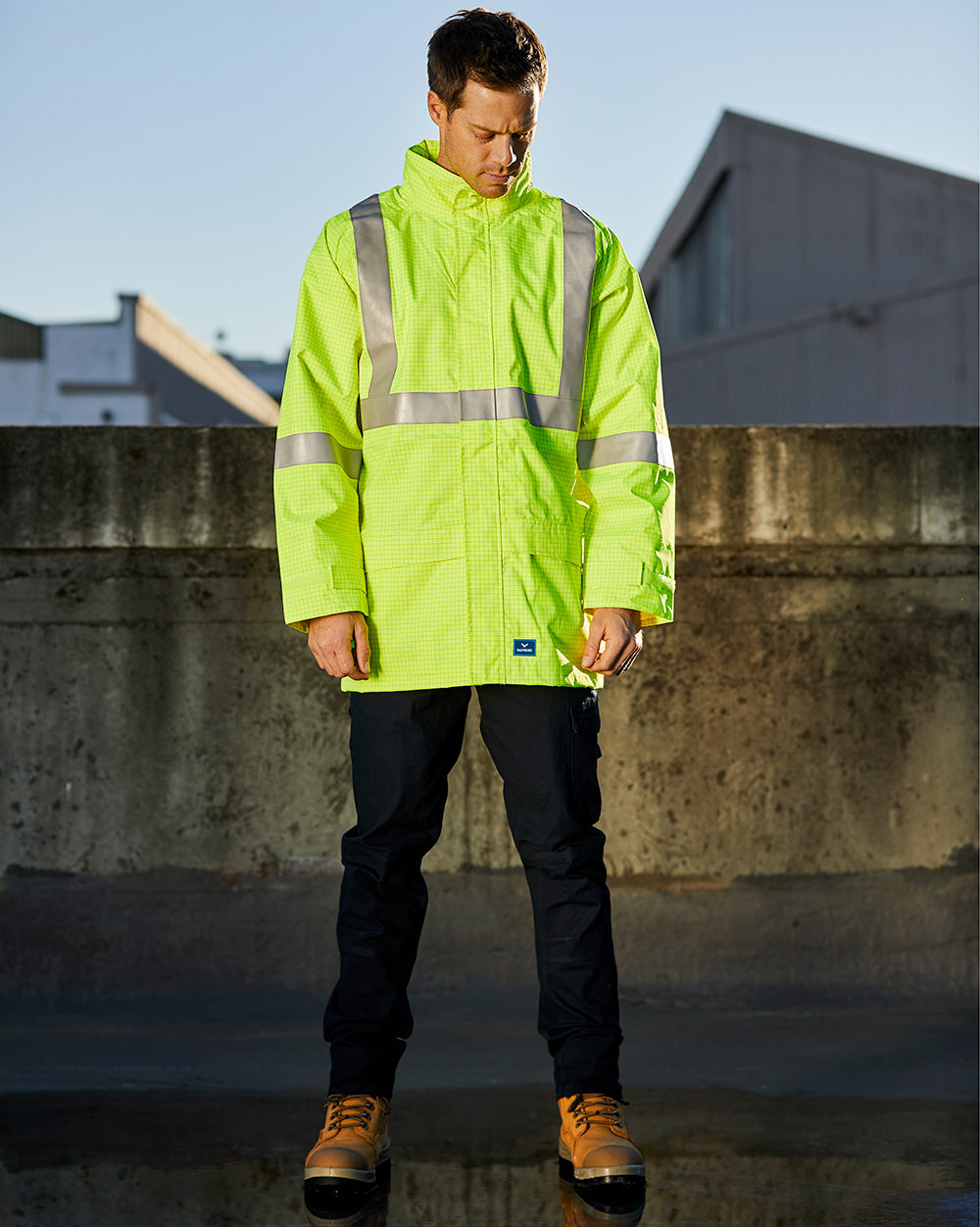 Hi-Vis Barrier Jacket in Fluoro Yellow