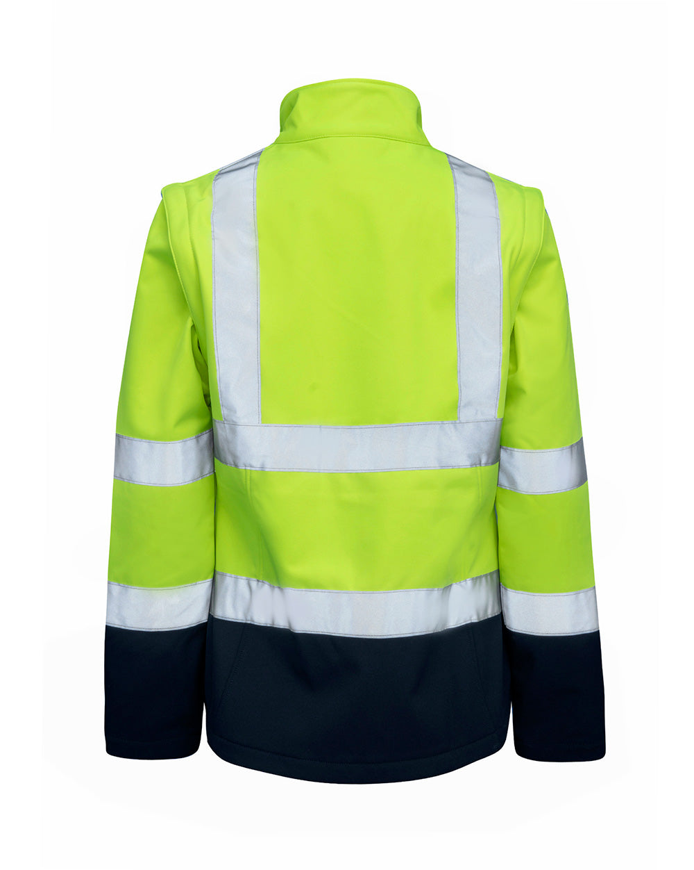 Hi-Vis Carroll Softshell Jacket in Fluoro Yellow & Navy