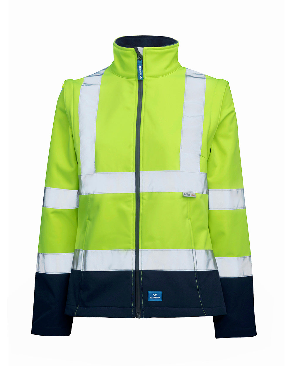Hi-Vis Carroll Softshell Jacket in Fluoro Yellow & Navy
