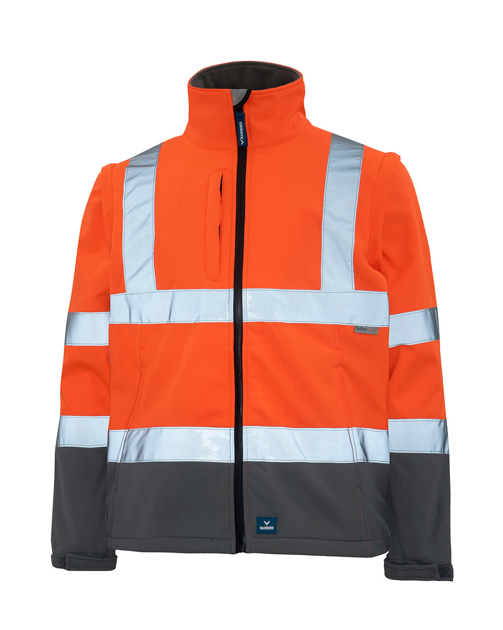 Hi-Vis Landy Softshell Jacket in Fluoro Orange & Charcoal