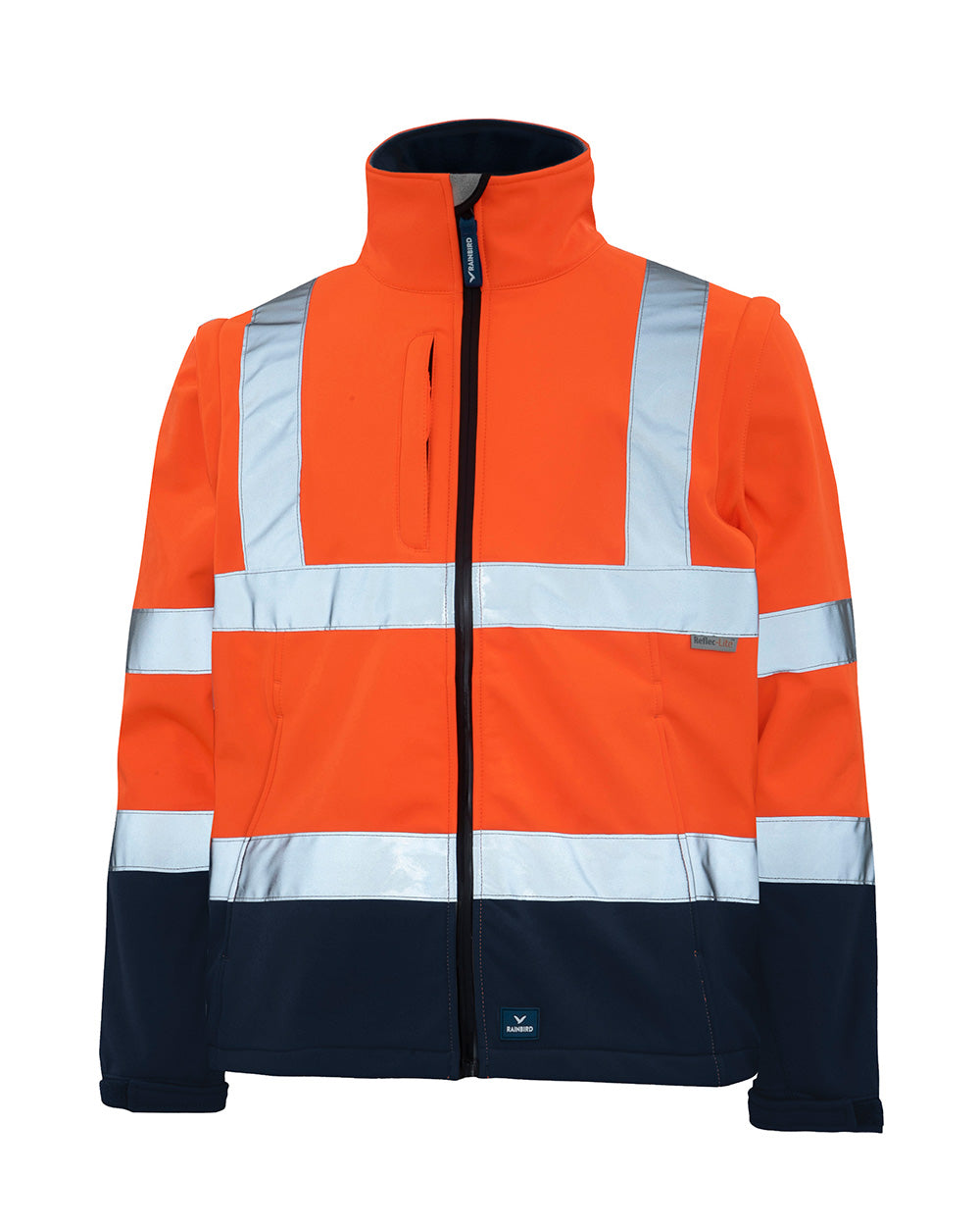 Hi-Vis Landy Softshell Jacket in Fluoro Orange & Navy