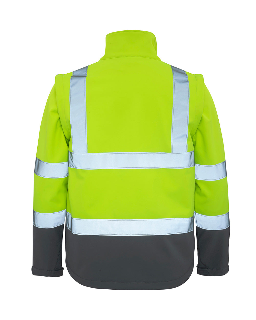 Hi-Vis Landy Softshell Jacket in Fluoro Yellow & Charcoal