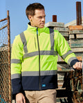 Hi-Vis Landy Softshell Jacket in Fluoro Yellow & Navy
